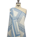Linen and Rayon Woven Panel - Light Blue and White Squares - Sail Away Print - Mood Exclusive Palm Beach Collection