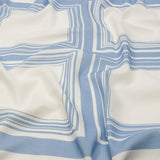 Linen and Rayon Woven Panel - Light Blue and White Squares - Sail Away Print - Mood Exclusive Palm Beach Collection