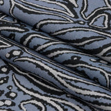 Linen and Rayon Woven - Blue Gray Leaves - Bora Bungalow Print - Mood Exclusive Palm Beach Collection