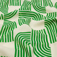 Linen and Rayon Woven - Green Geometric Arches - Submarine Dream Print - Mood Exclusive Palm Beach Collection
