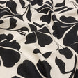 Linen and Rayon Woven - Black and White Leaf Silhouettes - Haute Havana Print - Mood Exclusive Palm Beach Collection