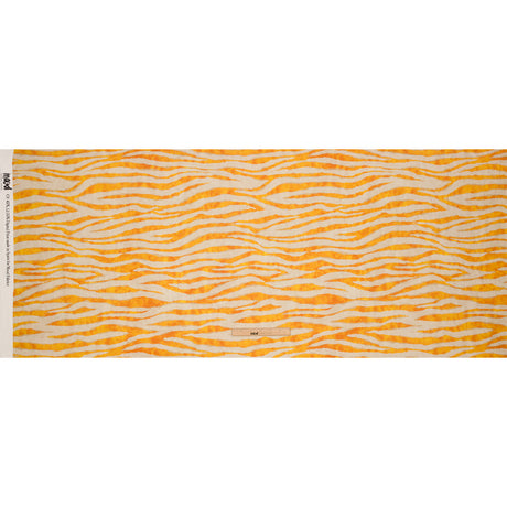Linen and Rayon Woven - Beige and Orange Zebra Stripes - Sundown Safari Print - Mood Exclusive Palm Beach Collection