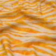Linen and Rayon Woven - Beige and Orange Zebra Stripes - Sundown Safari Print - Mood Exclusive Palm Beach Collection