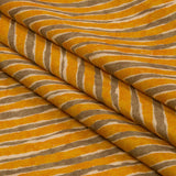 Linen and Rayon Woven - Taupe and Orange Painterly Chevrons - August Attitude Print - Mood Exclusive Palm Beach Collection