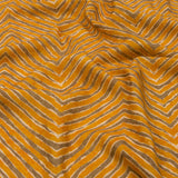 Linen and Rayon Woven - Taupe and Orange Painterly Chevrons - August Attitude Print - Mood Exclusive Palm Beach Collection