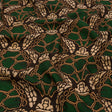 Linen and Rayon Woven - Green and Brown Abstracted Turtles - Turtle Cove Print - Mood Exclusive Palm Beach Collection