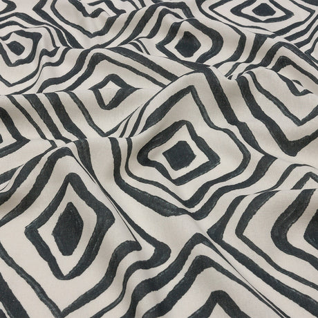 Linen and Rayon Woven - White Painted Diamonds - Sahara Summers Print - Mood Exclusive Palm Beach Collection