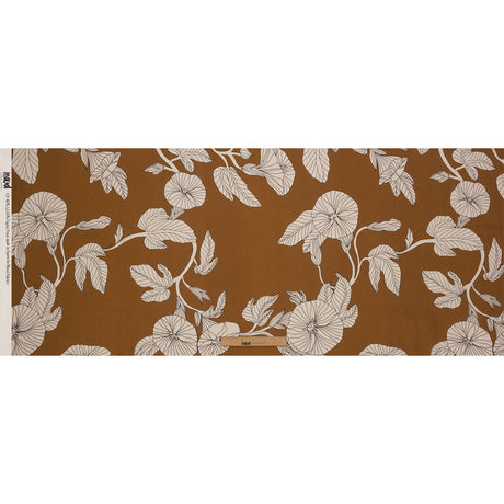Linen and Rayon Woven - Brown Floral - Floridian Nights Print - Mood Exclusive Palm Beach Collection