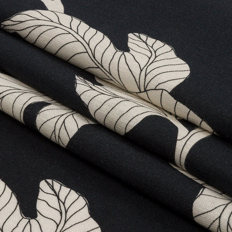 Linen and Rayon Woven - Black Floral - Floridian Nights Print - Mood Exclusive Palm Beach Collection