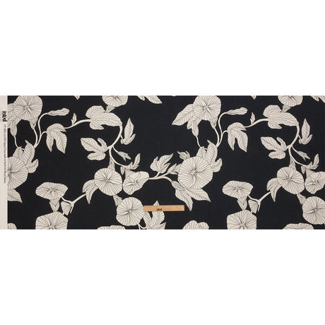 Linen and Rayon Woven - Black Floral - Floridian Nights Print - Mood Exclusive Palm Beach Collection