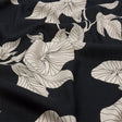 Linen and Rayon Woven - Black Floral - Floridian Nights Print - Mood Exclusive Palm Beach Collection