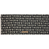 Linen and Rayon Woven - Black Rainbows and Geometrics - Cairn Caves Print - Mood Exclusive Palm Beach Collection