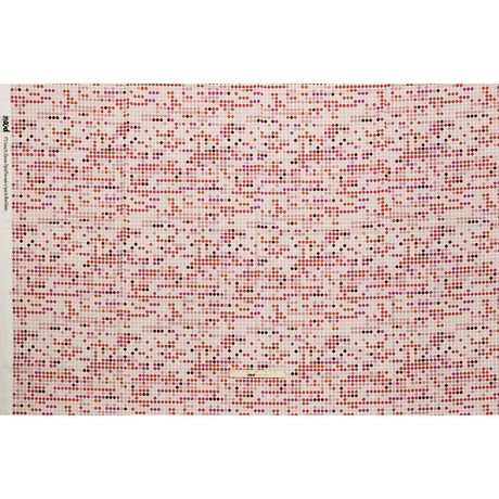 Stretch Cotton Sateen - Pink and Red Dots - Switchboard Soiree Print - Mood Exclusive Yesterday Collection
