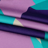 Stretch Cotton Sateen - Lilac and Turquoise Geometric Gems - Midnight Train to Georgia Print - Mood Exclusive Yesterday Collection