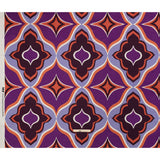 Stretch Cotton Sateen - Purple and Orange Ogees - Age of Aquarius Print - Mood Exclusive Yesterday Collection