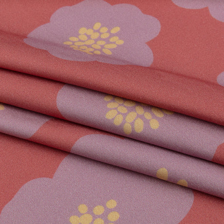 Stretch Cotton Sateen - Pink and Lilac Simple Floral - Cadillac Cutie Print - Mood Exclusive Yesterday Collection
