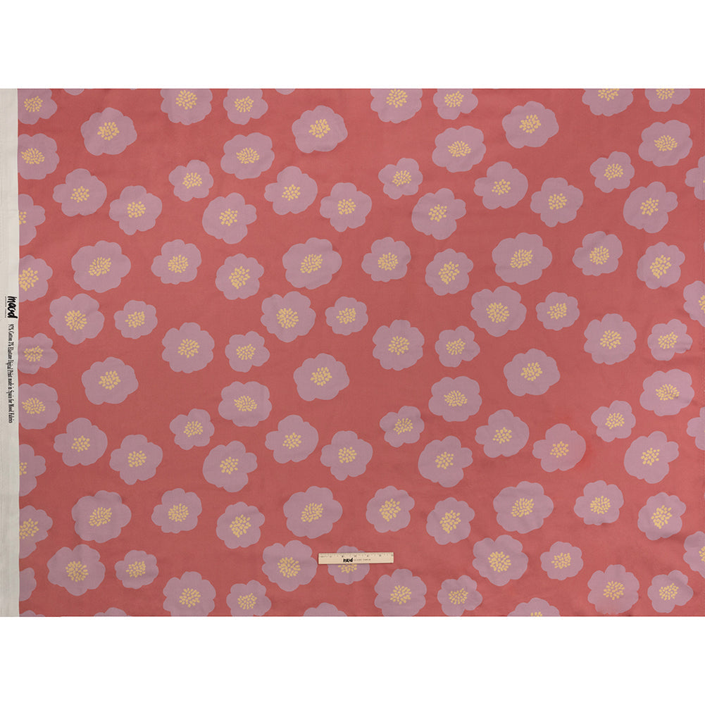 Stretch Cotton Sateen - Pink and Lilac Simple Floral - Cadillac Cutie Print - Mood Exclusive Yesterday Collection