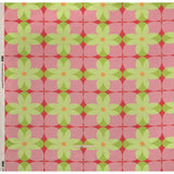 Stretch Cotton Sateen - Pink and Lime Floral - Soda Pop Petals Print - Mood Exclusive Yesterday Collection