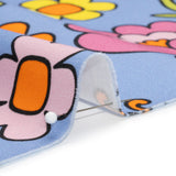Stretch Cotton Sateen - Blue, Yellow and Purple Simple Floral - Mood Exclusive Atari Acres Print