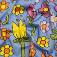 Stretch Cotton Sateen - Blue, Yellow and Purple Simple Floral - Mood Exclusive Atari Acres Print