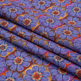 Luxe Polyester Crepe - Purple Honeycomb Florals - Mood Exclusive Bloom Honey Bloom Print