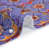 Luxe Polyester Crepe - Purple Honeycomb Florals - Mood Exclusive Bloom Honey Bloom Print
