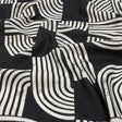 Linen and Rayon Woven - Black Geometric Arches - Submarine Dream Print - Mood Exclusive Palm Beach Collection