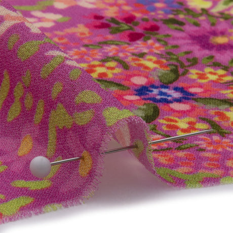 Viscose Georgette - Pink Paisley - Amsterdam Market Print - Mood Exclusive Gisele Collection