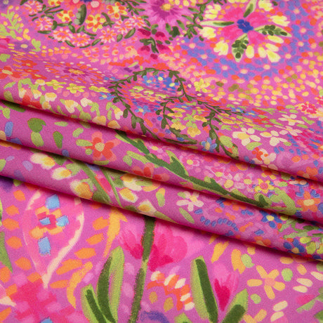 Cotton Voile - Pink Paisley - Amsterdam Market Print - Mood Exclusive Gisele Collection