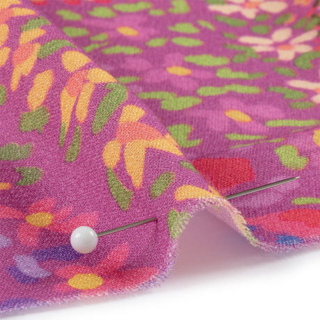 Sustainable Viscose Crepe - Pink Paisley - Amsterdam Market Print - Mood Exclusive Gisele Collection