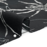 Cotton Voile - Black and White Spiders - Mood Exclusive Tantalizing Tarantulas Print