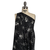 Cotton Voile - Black and White Spiders - Mood Exclusive Tantalizing Tarantulas Print