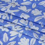 Rayon Challis - Blue Floral - Daybreak Bloom Print - Mood Exclusive Chariot Collection