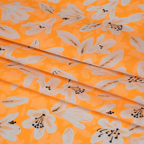 Rayon Challis - Yellow Floral - Daybreak Bloom Print - Mood Exclusive Chariot Collection