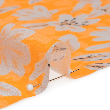 Rayon Challis - Yellow Floral - Daybreak Bloom Print - Mood Exclusive Chariot Collection