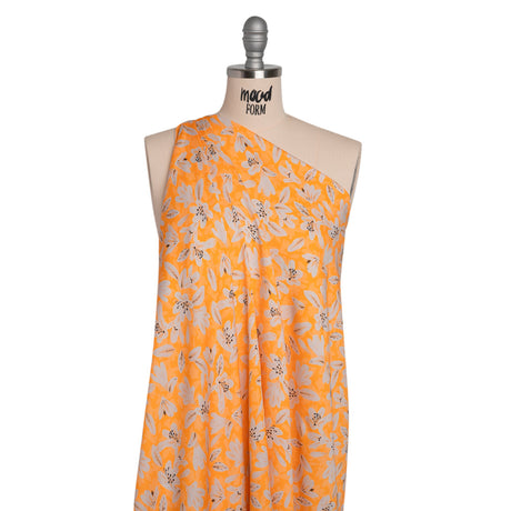 Rayon Challis - Yellow Floral - Daybreak Bloom Print - Mood Exclusive Chariot Collection