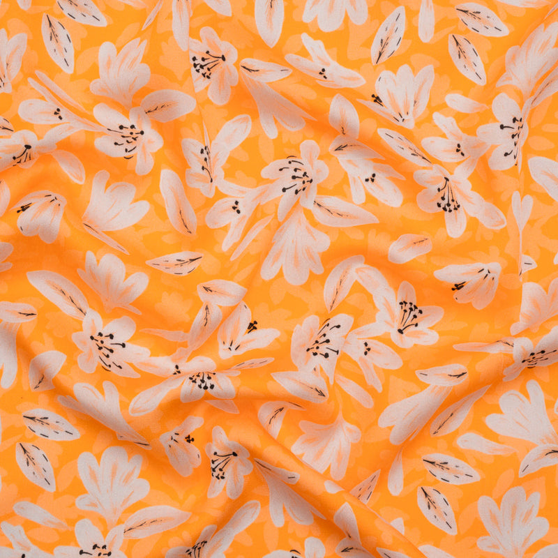 Rayon Challis - Yellow Floral - Daybreak Bloom Print - Mood Exclusive Chariot Collection