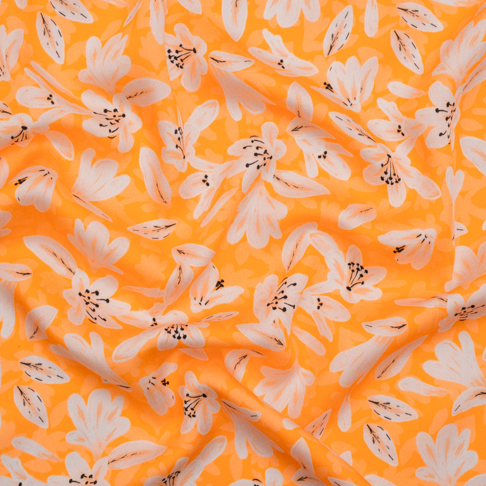 Rayon Challis - Yellow Floral - Daybreak Bloom Print - Mood Exclusive Chariot Collection