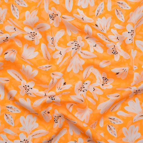 Rayon Challis - Yellow Floral - Daybreak Bloom Print - Mood Exclusive Chariot Collection