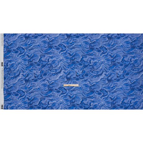 Rayon Challis - Blue Abstract - Skyscape Print - Mood Exclusive Chariot Collection