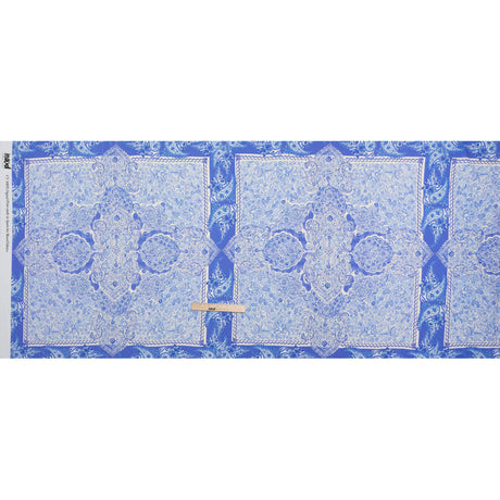 Rayon Challis Panel - Blue Paisley Floral - Sicilian Summer Print - Mood Exclusive Chariot Collection