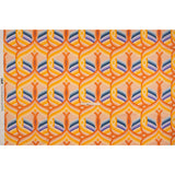 Stretch Cotton Sateen - Orange, Blue and Purple Abstract Lines - Iris's Message Print - Mood Exclusive Chariot Collection