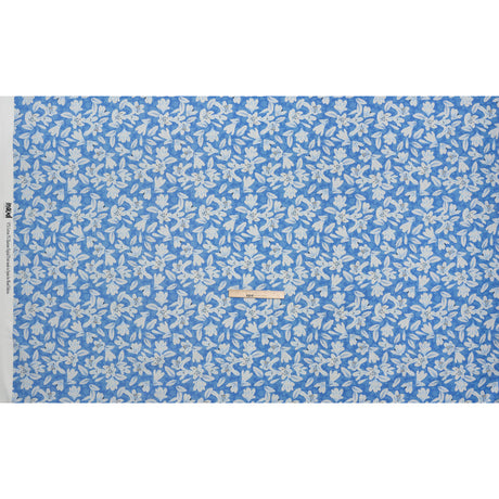 Stretch Cotton Sateen - Blue Floral - Daybreak Bloom Print - Mood Exclusive Chariot Collection