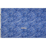 Stretch Cotton Sateen - Blue Abstract - Skyscape Print - Mood Exclusive Chariot Collection
