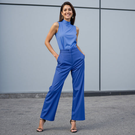 Stretch Cotton Sateen - Cobalt Blue - Mood Exclusive Carlos Collection