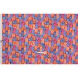 Cotton Voile - Purple, Orange and Blue Houses - Sunlit City Print - Mood Exclusive Chariot Collection