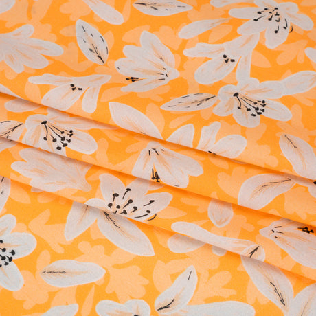 Cotton Voile - Yellow Floral - Daybreak Bloom Print - Mood Exclusive Chariot Collection