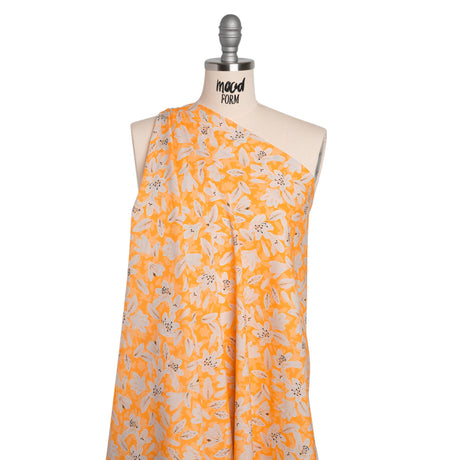 Cotton Voile - Yellow Floral - Daybreak Bloom Print - Mood Exclusive Chariot Collection