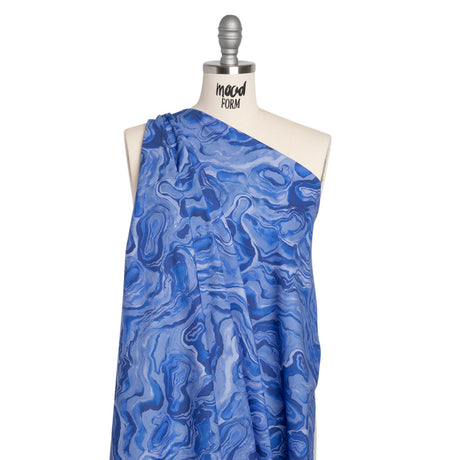 Cotton Voile - Blue Abstract - Skyscape Print - Mood Exclusive Chariot Collection