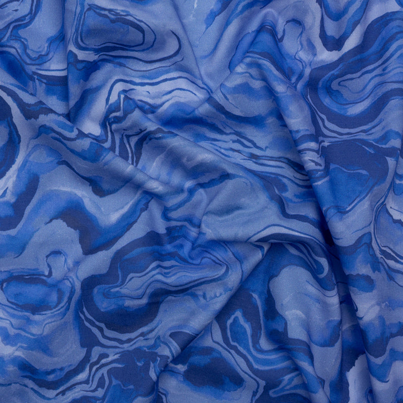 Cotton Voile - Blue Abstract - Skyscape Print - Mood Exclusive Chariot Collection